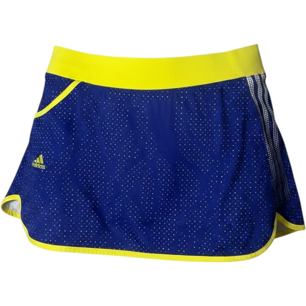Adidas Response Climalite Tennis Skort Blue Yellow Polka Dot Athletic Small